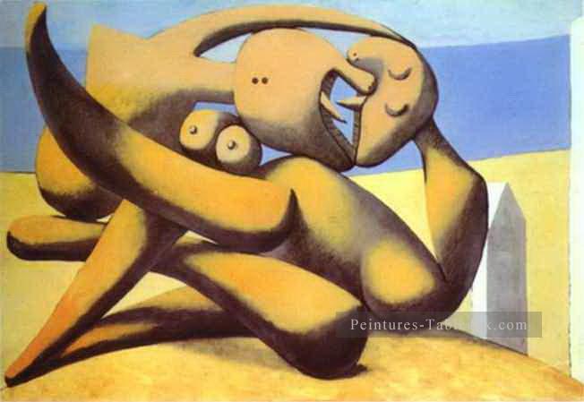 Figures sur une plage 1931 cubisme Pablo Picasso Peintures à l'huile